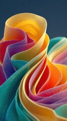 Poster - Colorful piece of paper with a rainbow design. isolated-3d-background