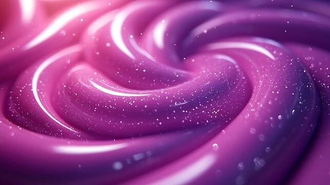 Abstract Pink Swirl with Glittering Highlights