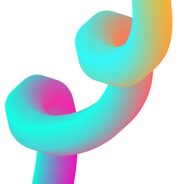 3d rendered illustration of a colorful dna