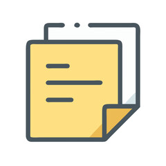 Poster - Stacked Documents Icon Depicting Information Management in Clean Graphic Style on Black Background
