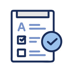 Poster - Checklist Icon on Clipboard with Checkmark, symbolizing task completion and efficiency