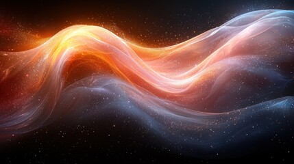 Poster - Abstract swirling cosmic energy waves