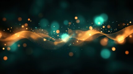 Poster - Wavy lines, bokeh, vibrant colors