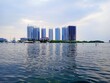 Kawasan pantai mutiara Pluit Jakarta Utara latarbelakang gedung apartemen dan mall