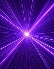 Poster - Striking purple light burst illuminating the sci-fi landscape with deep violet glow and texture