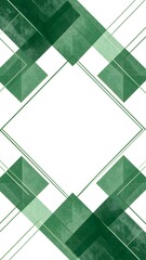 Poster - Unique green and white geometric pattern creating a striking visual in a minimalist style setting