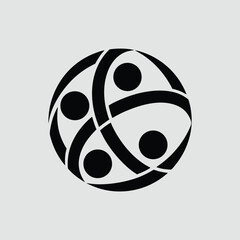 Aufkleber - Abstract geometric illustration with overlapping lines and circle elements for design