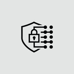 Poster - Digital security icon representing data protection and online safety assurance