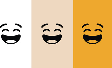 Poster - Illustration of laughing emoji face vector graphic design for social media and communication concept 100 editable vector illustration with png format