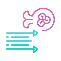 Poster - Dynamic Network Flow Icon Depicting Connectivity and Data Transfer