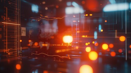 Poster - Innovative technology showcase digital space abstract visualization futuristic environment dynamic viewpoint conceptual exploration