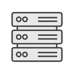 Poster - Three server rack units with data on White Background