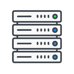 Aufkleber - White servers on White Background, data storage and network concept
