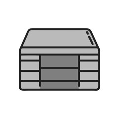 Aufkleber - Gray server data base storage on White Background illustration