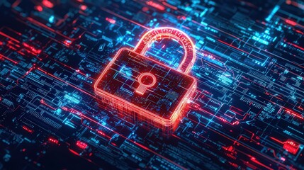 Aufkleber - Cybersecurity action focused on data protection virtual space digital art futuristic environment modern viewpoint