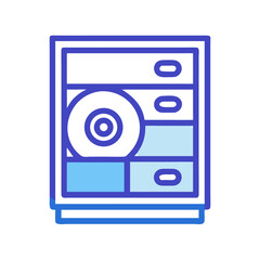 Poster - Illustration of Server Rack on White Background