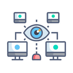 Poster - Network surveillance system with eye connecting computers and device