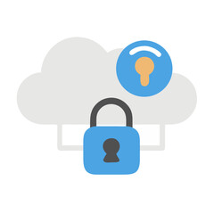 Poster - Cloud computing security and protection with online data concept