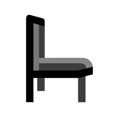 Poster - Minimalist gray chair isolated on White Background graphic art