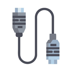 Poster - Flat icon design of an HDMI cable connection