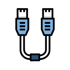 Poster - Two ethernet cable ends with a White Background square