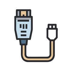 Aufkleber - USB Connector Illustration on White Background for Stock Use