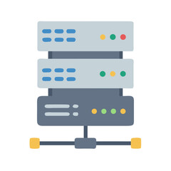 Poster - Stylized vector server stack isolated on White Background
