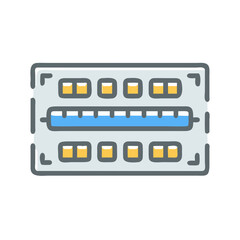 Aufkleber - Simplified image of computer memory module on White Background