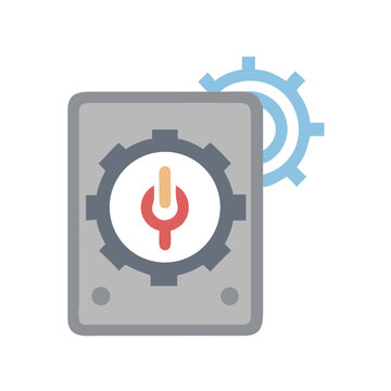 Isolated icon illustrating system settings and configuration options
