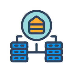 Poster - Decentralized Database Network icon representing interconnected data storage