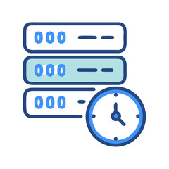 Poster - Server data time clock graphic illustration for applications background