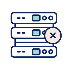 Aufkleber - Data servers error or malfunction icon graphic representation
