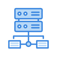 Aufkleber - Stylized server network icon on a White Background