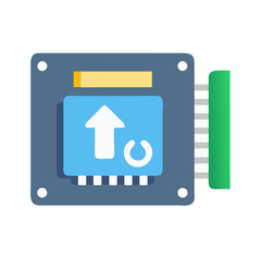 Aufkleber - Illustration of microchip for data transfer or upgrade solution