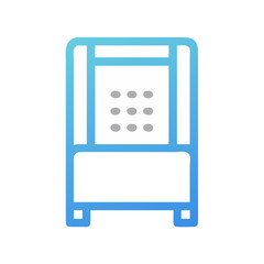 Poster - Retro payphone icon in modern flat design style