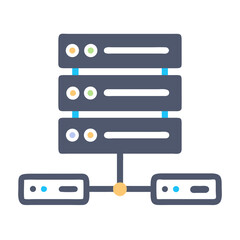 Aufkleber - Stylized server rack icon illustration for data and networks
