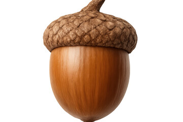 Fototapete - Ripe acorn rendered in detailed 3d, showcasing textured cap and shell against transparent background
