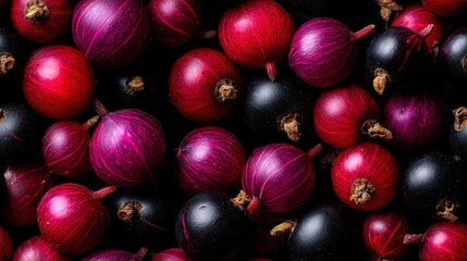 Poster - Close-up of Fresh Red and Purple Shallots with Dark Background for Cooking, Food Preparation, and Culinary Ingredients Design