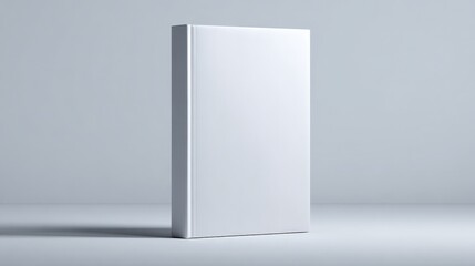Poster - Minimalist White Book or Notebook Cover with Clean Blank Design for Stationery and Office Supplies Presentation