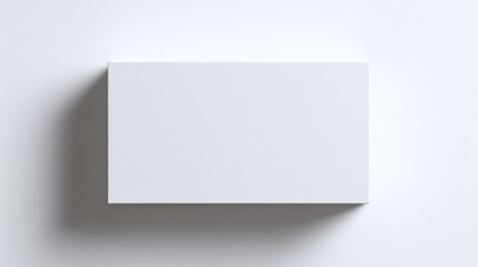Poster - Blank white rectangular cardboard box with edges and shadows on a plain white background for packaging or display concepts