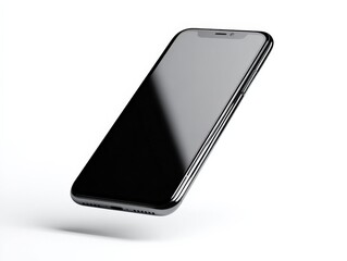 Poster - Modern slim smart smartphone with large display and sleek black design isolated on white background