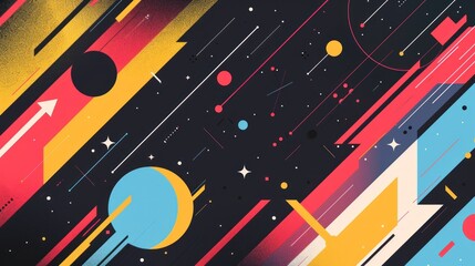 Poster - Vector abstract background with geometric shapes and flat colors stock photo --ar 16:9 --raw --v 6 Job ID: 4ae19b25-1fac-4457-8a74-be45455de65b