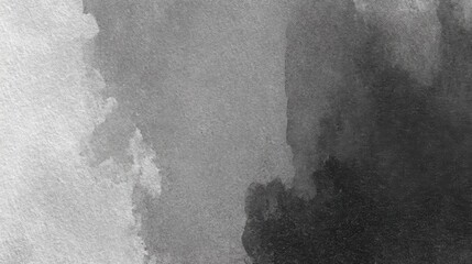 Aufkleber - Monochromatic grayscale gradient with soft watercolor texture, blending light gray to deep dark tones, abstract painterly background, smooth diffused edges.