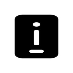 Poster - Black rectangle with rounded corners containing an exclamation mark inside in a simple design