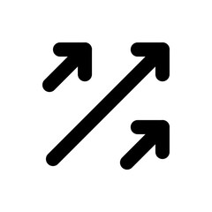 Aufkleber - Three black arrows pointing in different directions on a white background creating a visual pattern design