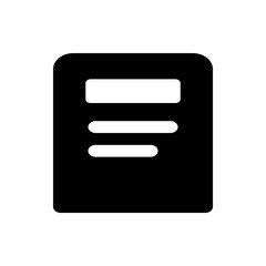 Poster - Illustration of a black notebook with rounded corners and white rectangular and oval shapes on the cover