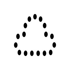 Poster - Cloud shape outlined with black circles against a white background in a minimalist style design concept