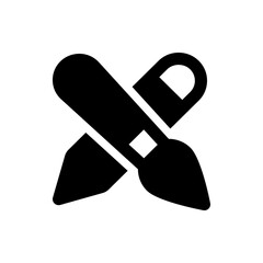 Aufkleber - Black arrow pointing diagonally with rounded end and a circle at the other end on a white background