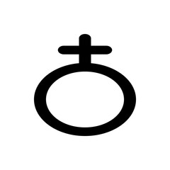 Poster - A symmetrical representation of two black abstract shapes resembling stylized ears with white dots