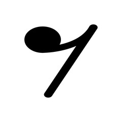 Poster - illustration of a black egg cup with a rounded bowl and a handle on a white background simple design